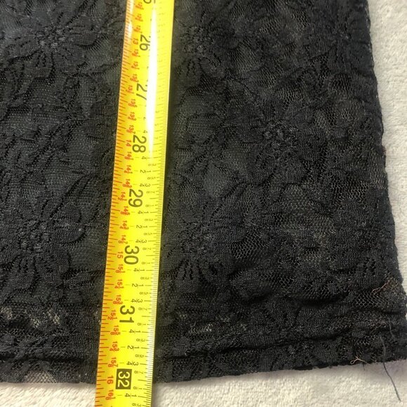 Harlow Black Lace Sleeveless Open Back Mini Party Dress Size Large - Picture 13 of 14